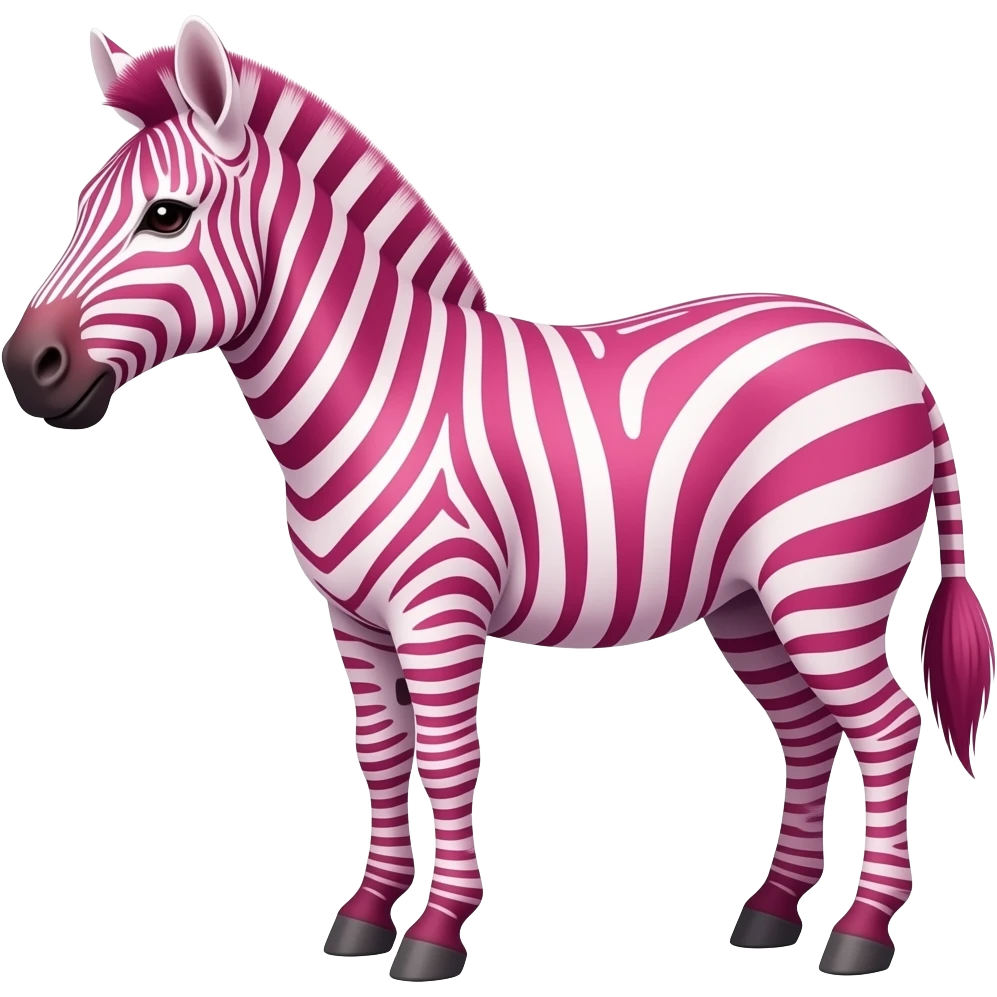 Pink zebra emoji