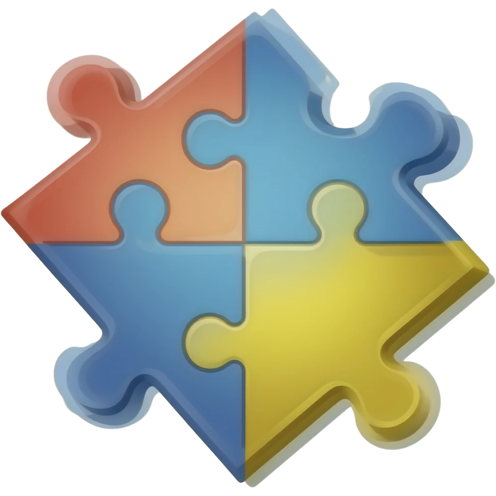 autism puzzle pieces ios shading background emoji