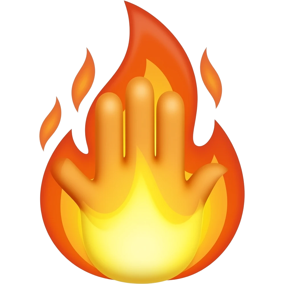 fire in an orange hand emoji