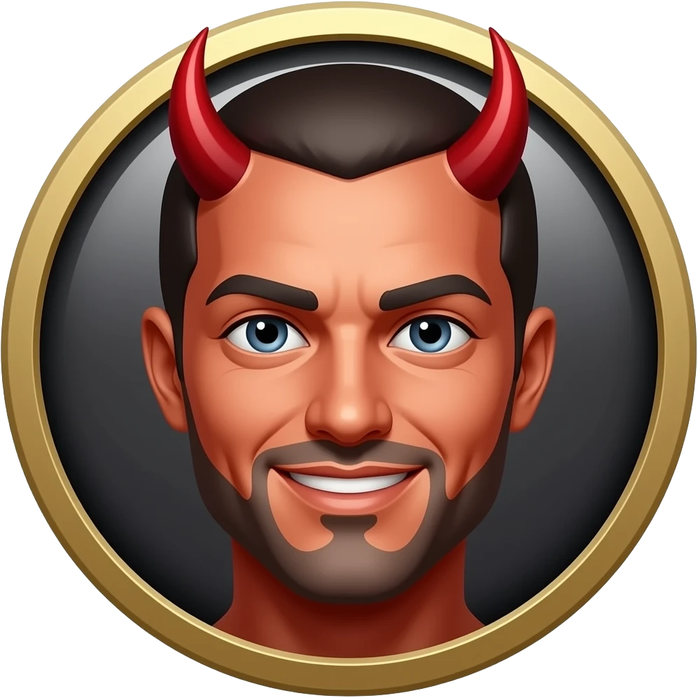 Skin city badge, devil emoji