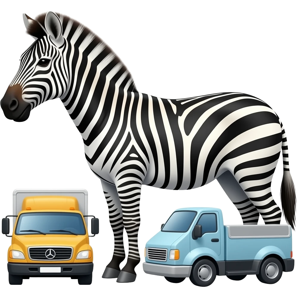 🦓🚛🚛 emoji