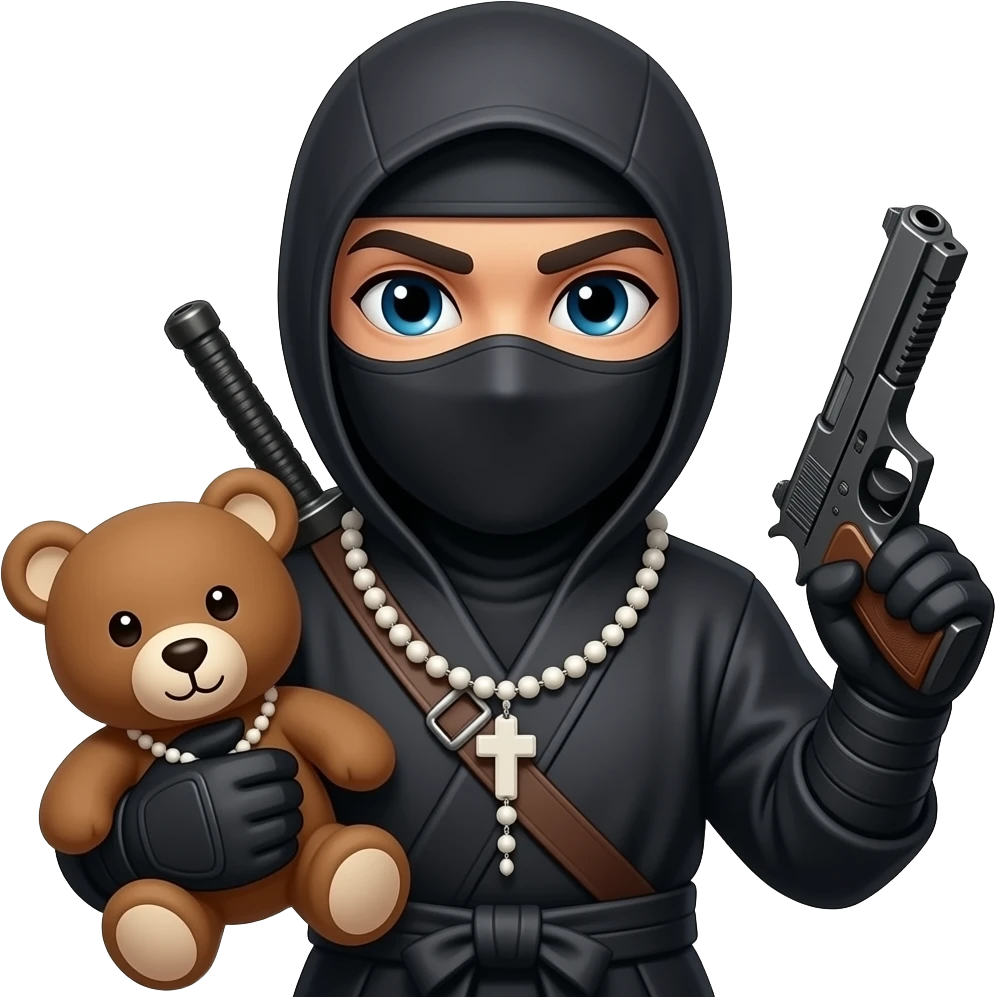 🥷🧸📿🔫 emoji