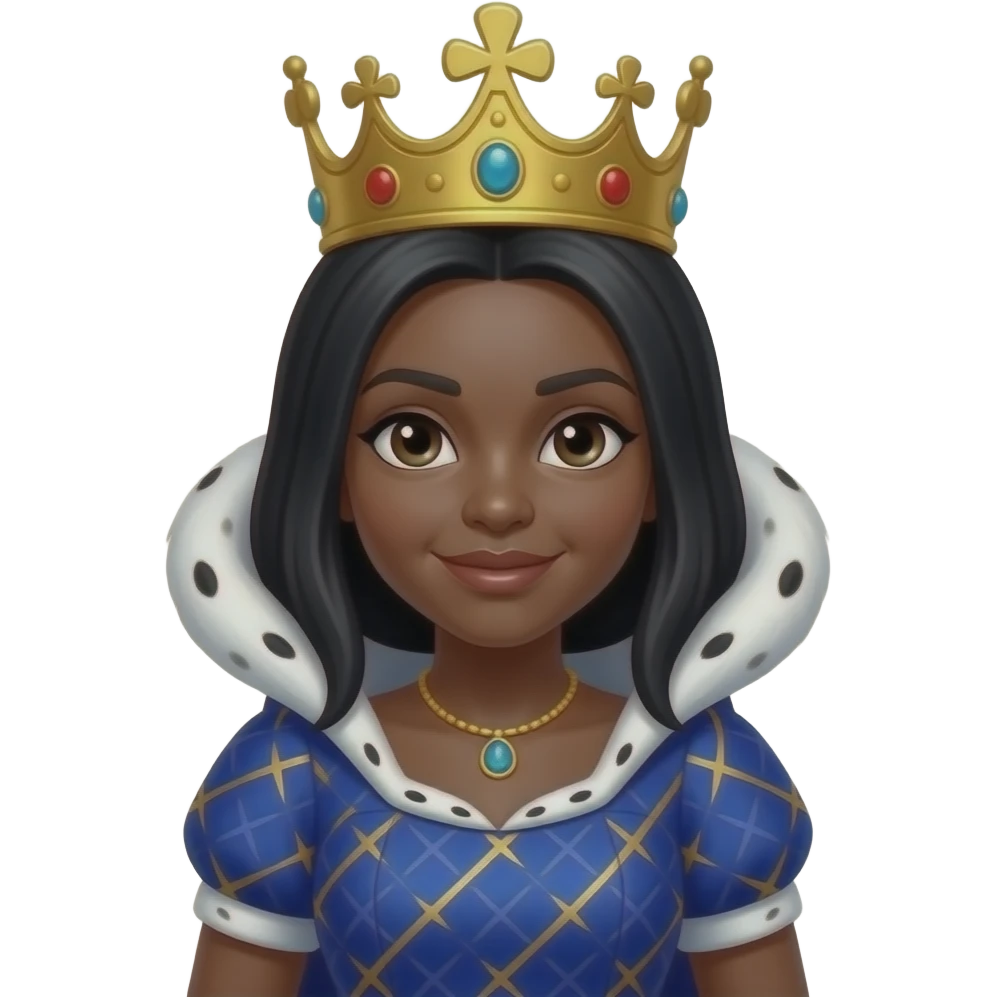 Crowned Black Quuen emoji