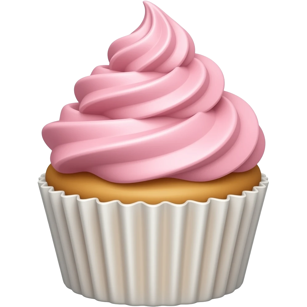 Cupcake with pink icing emoji