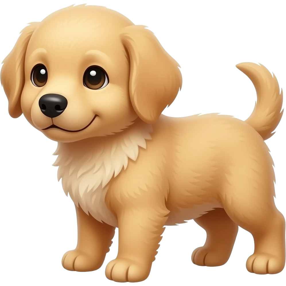 create images of a golden gold small puppy emoji