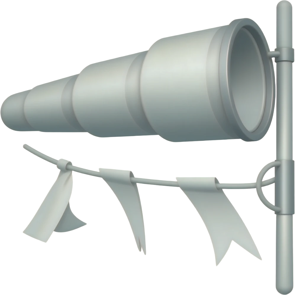 White Wind sock flag emoji