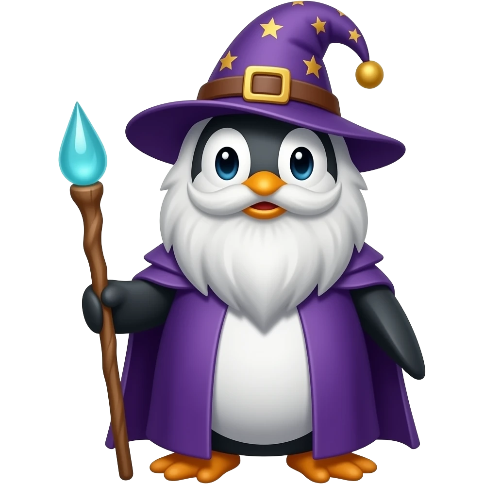 Penguin Wizard emoji