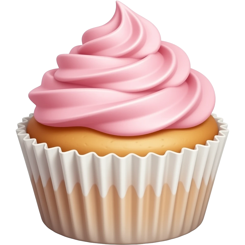 Cupcake with pink icing emoji