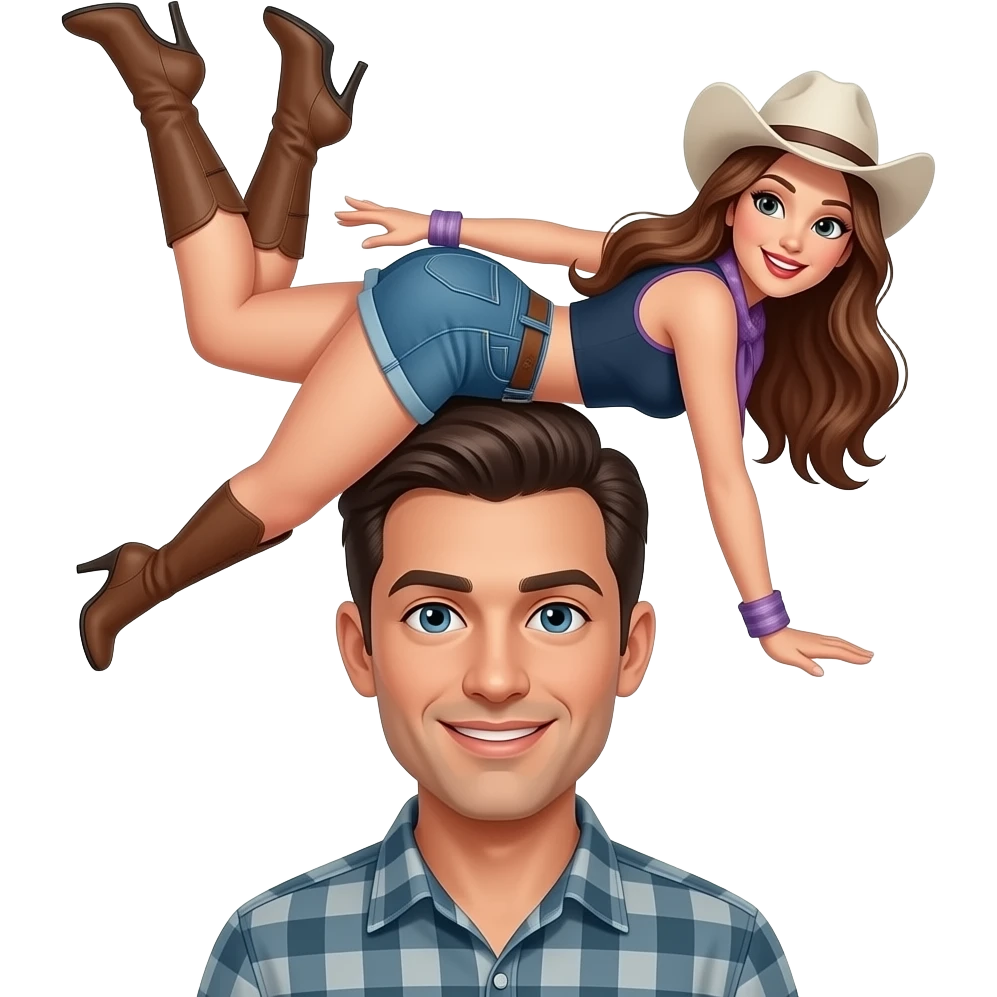 Reverse cowgirl emoji