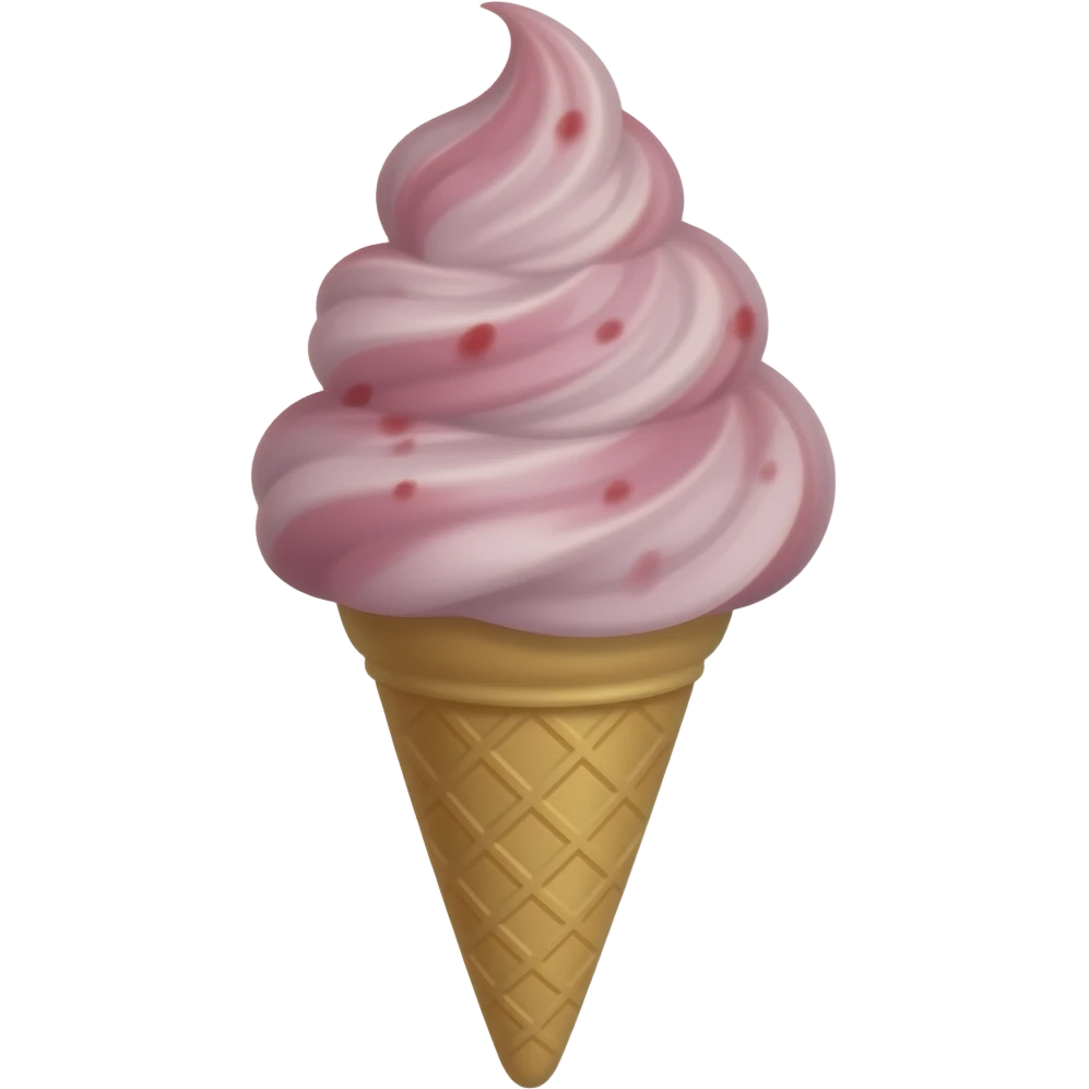 Raspberry flavoured ice cream cream emoji