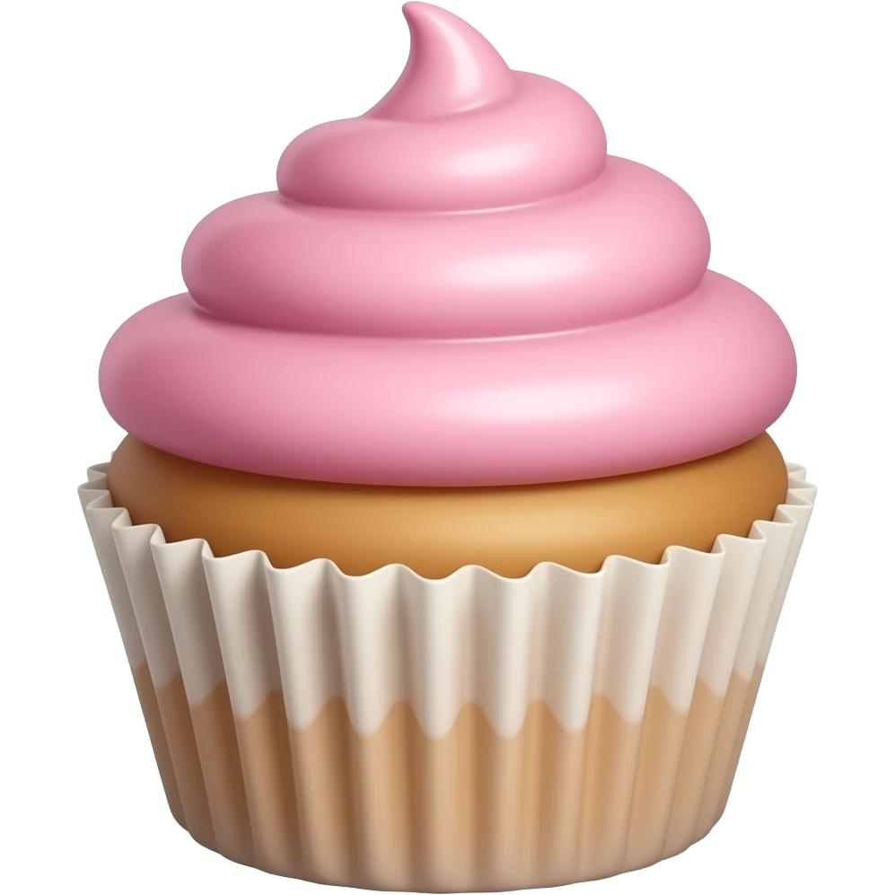 Cupcake with pink icing emoji