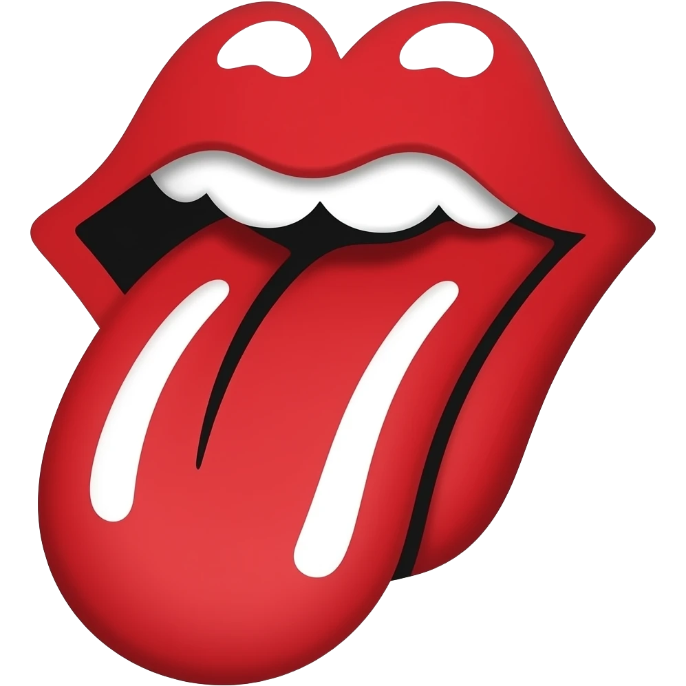 Rolling Stones tongue logo emoji