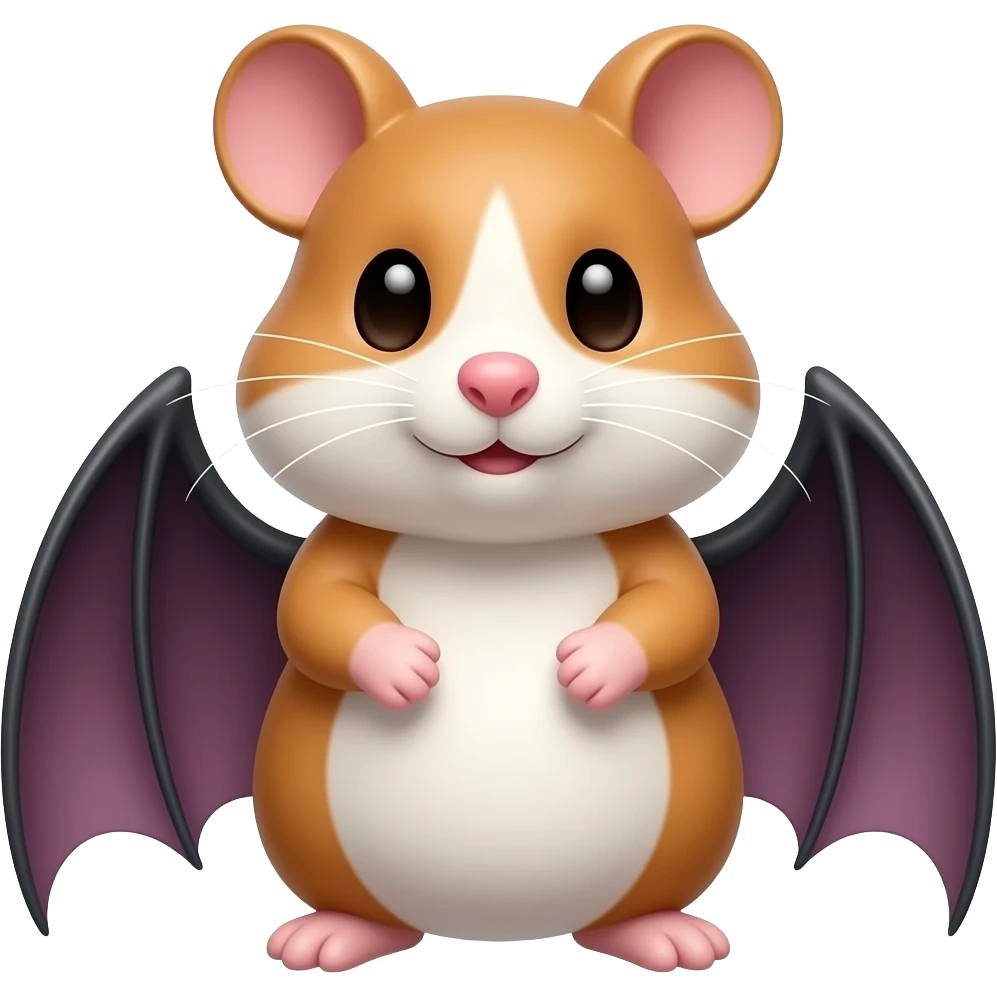 Hamster and bat emoji