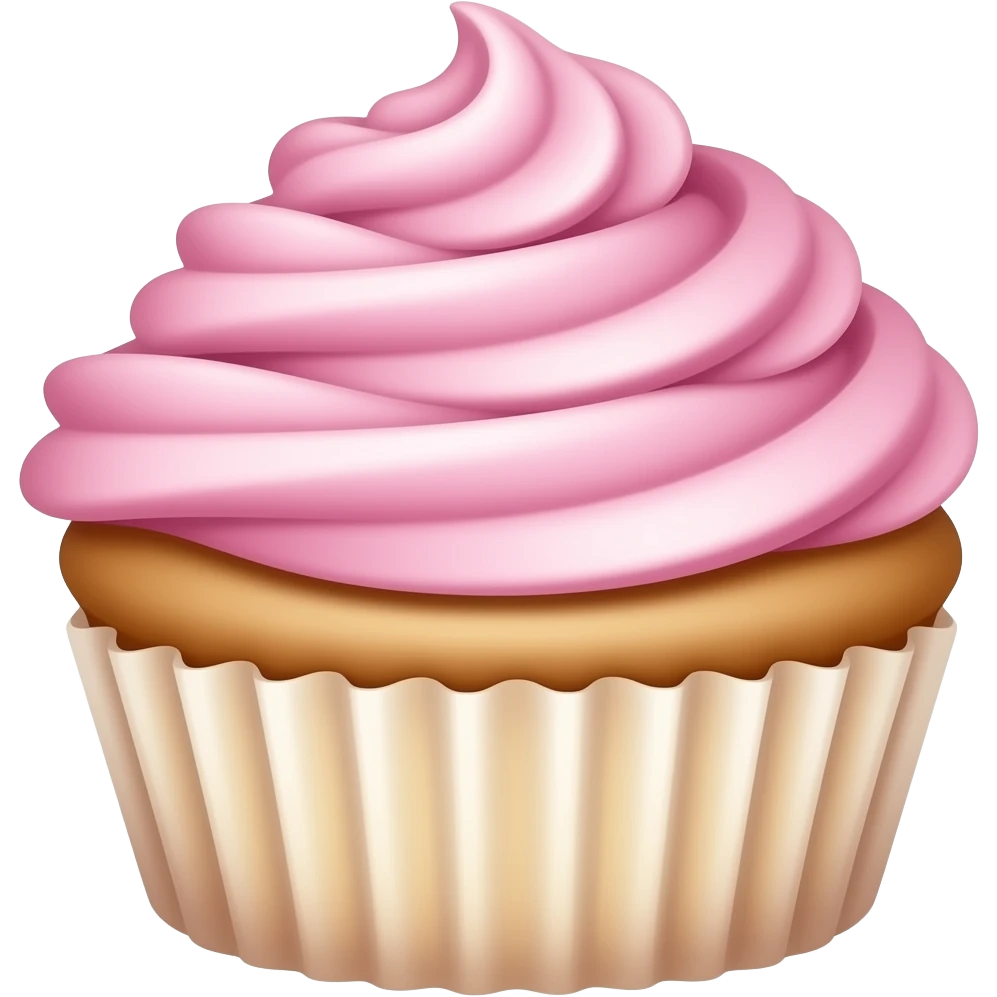 Cupcake with pink icing emoji