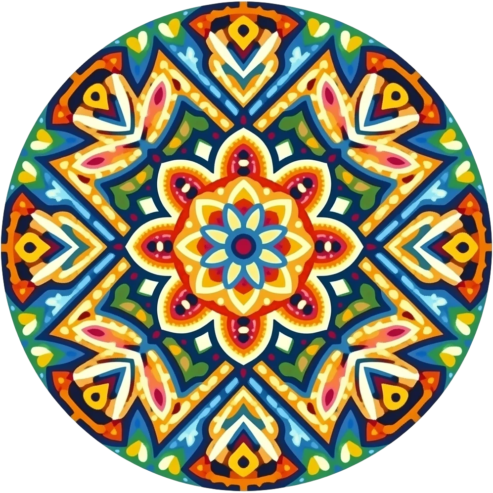create batik pattern full collor emoji