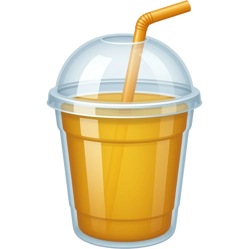 كوباية عصير تيك اواي مغطاه و بها شفاطه emoji
