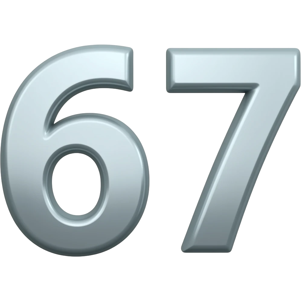 Number 67 emoji