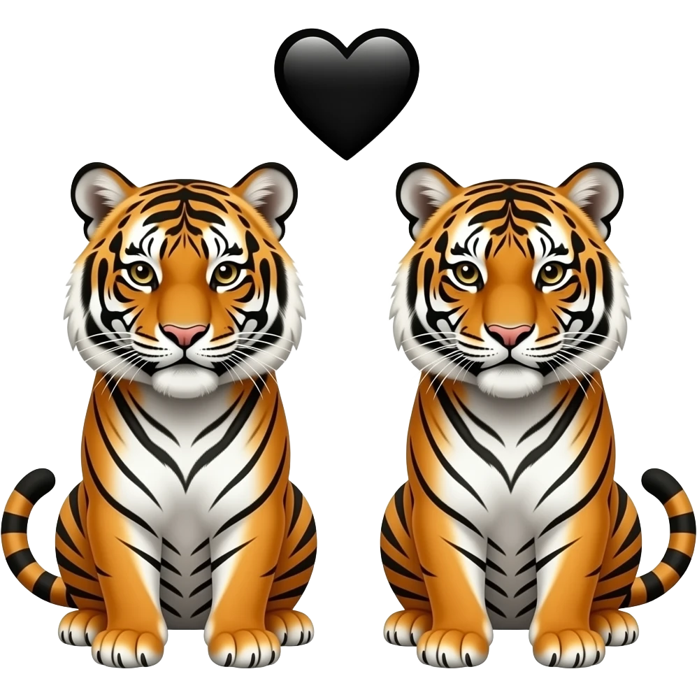 🖤🐆um do lado do outro emoji