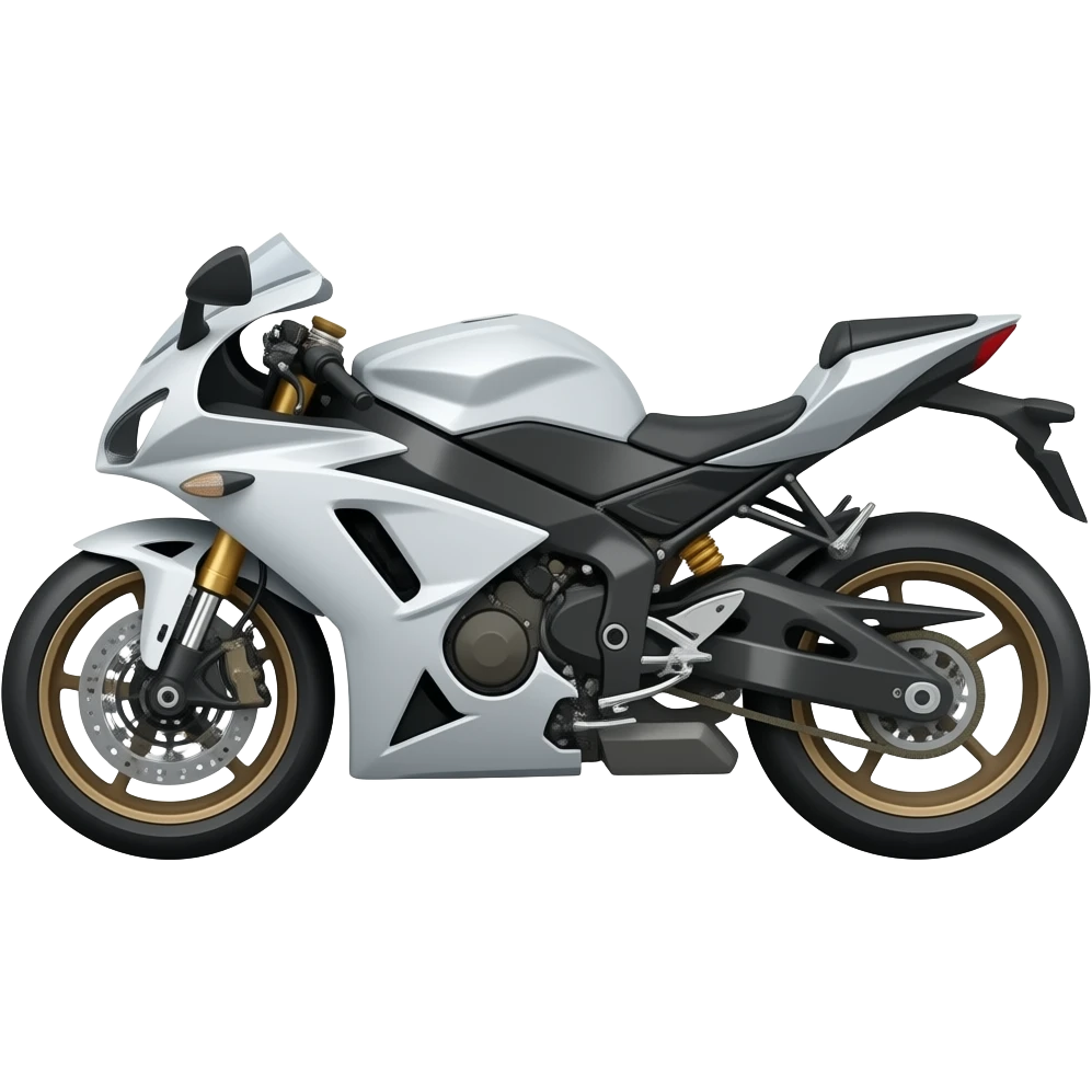 sports motorcycle, very simple, side emoji
