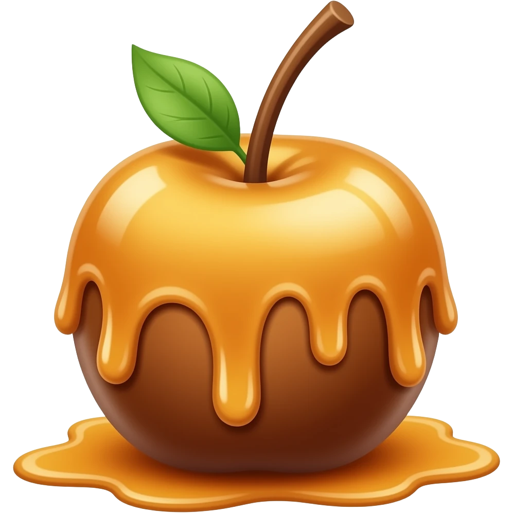 Caramel Apple on a stick emoji