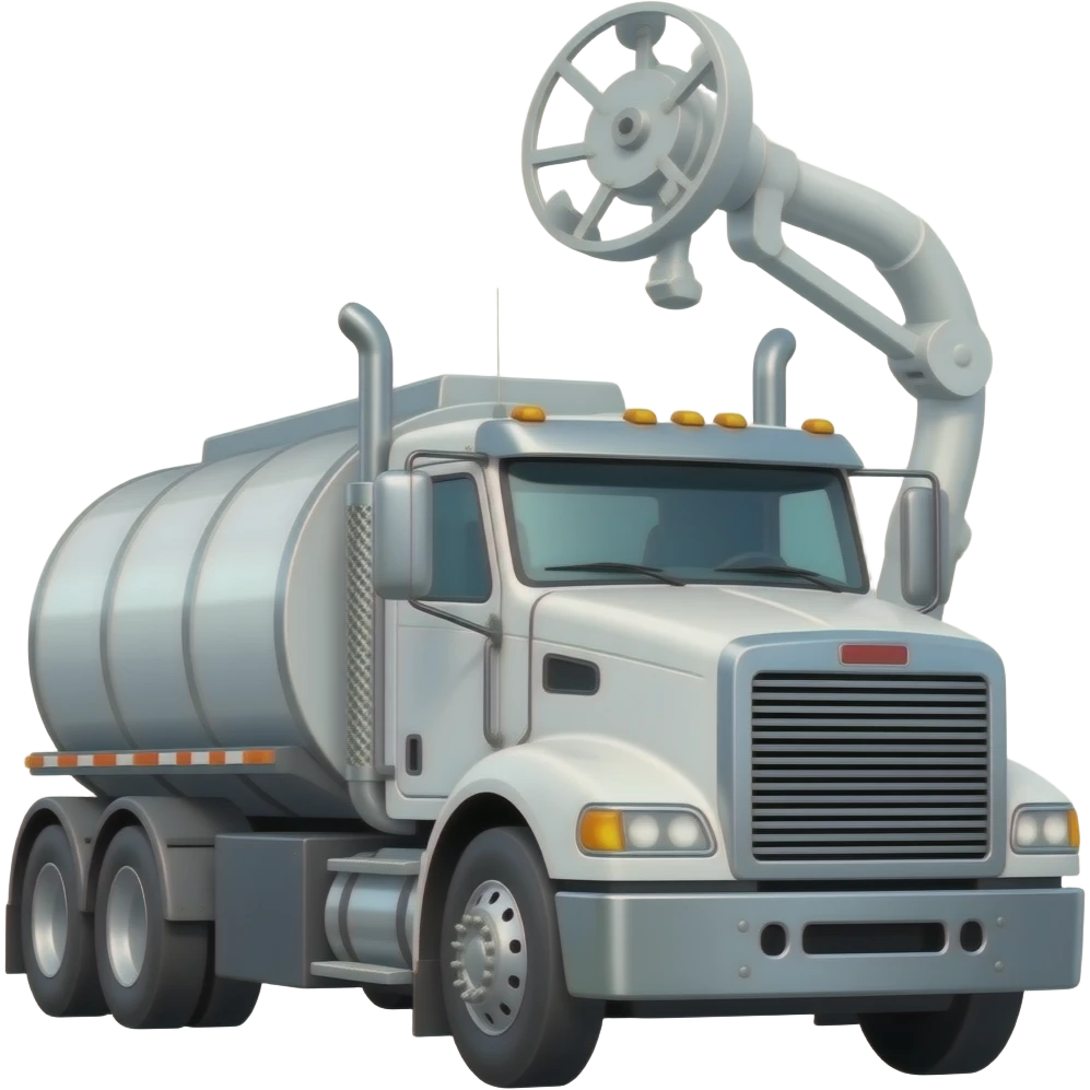 white water tanker western star with frontal watering arm emoji