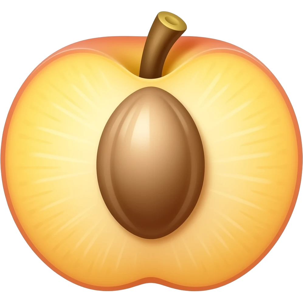 Cream in a peach emoji