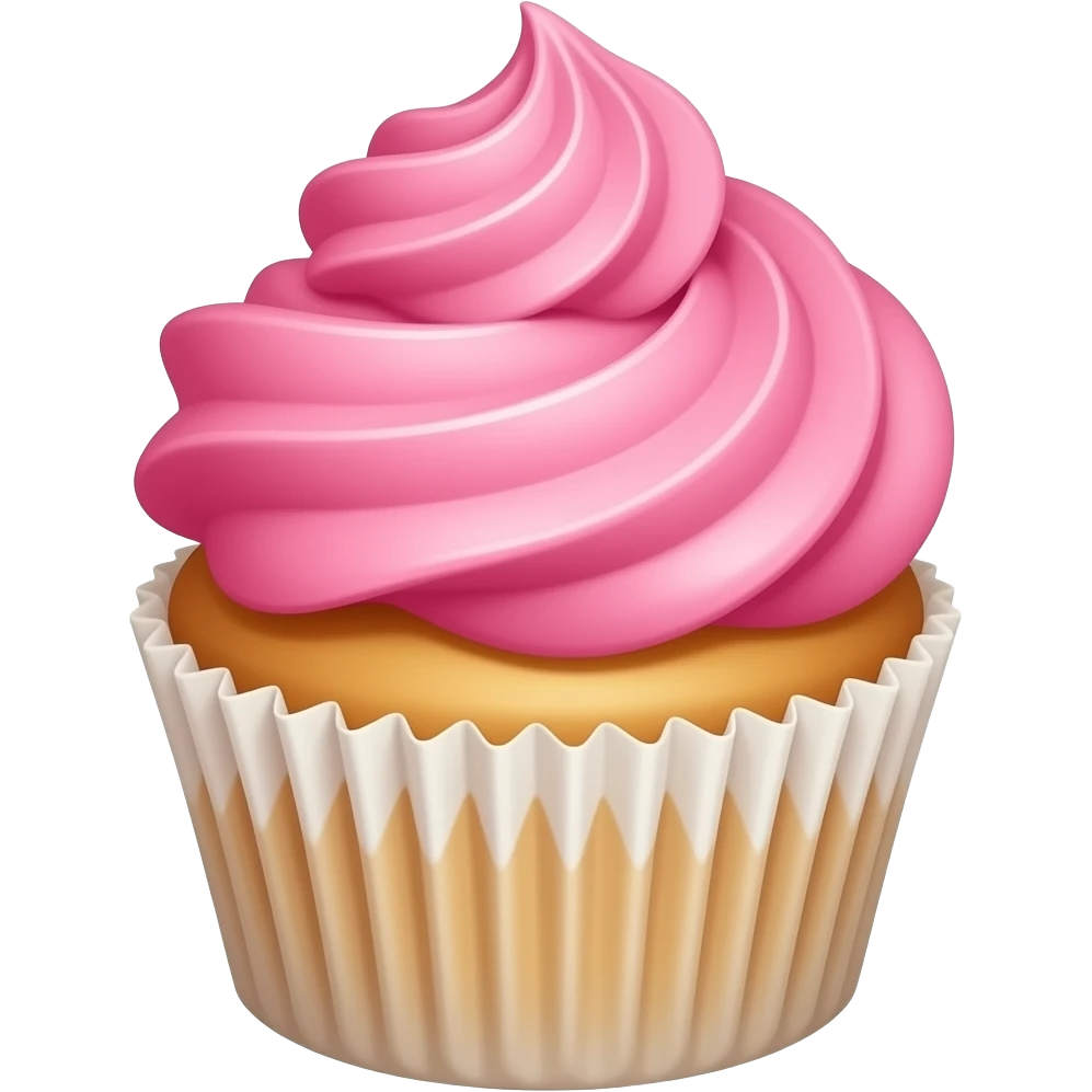 Cupcake with pink icing emoji