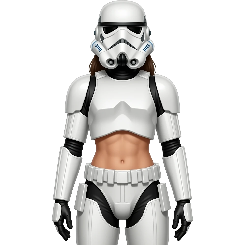 Full Length body Realistic sexy stormtrooper woman bikini emoji