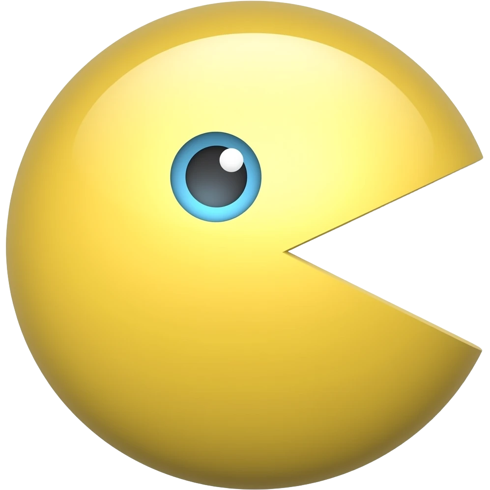 Hace a pac-man emoji