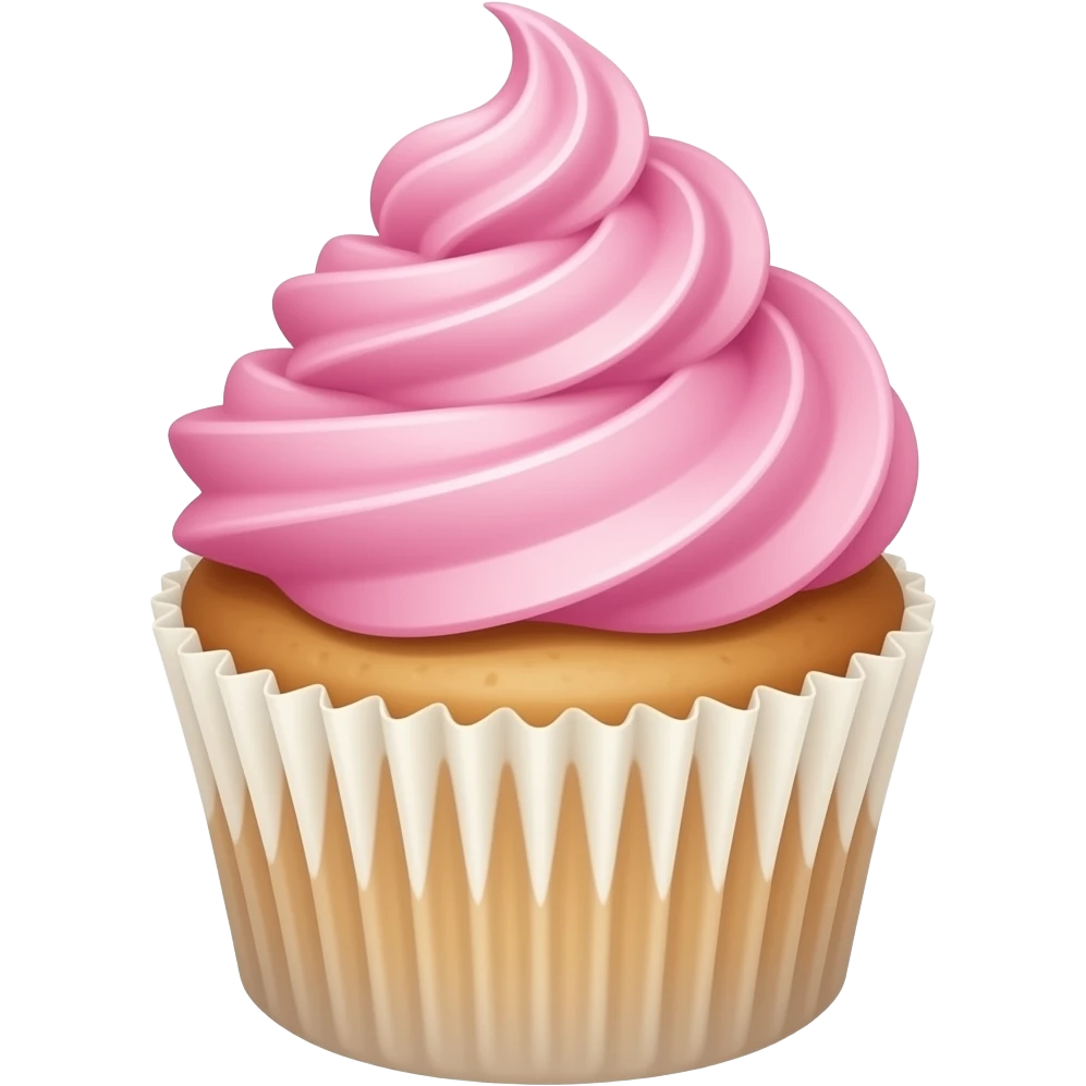 Cupcake with pink icing emoji