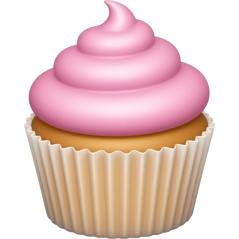 Cupcake with pink icing emoji