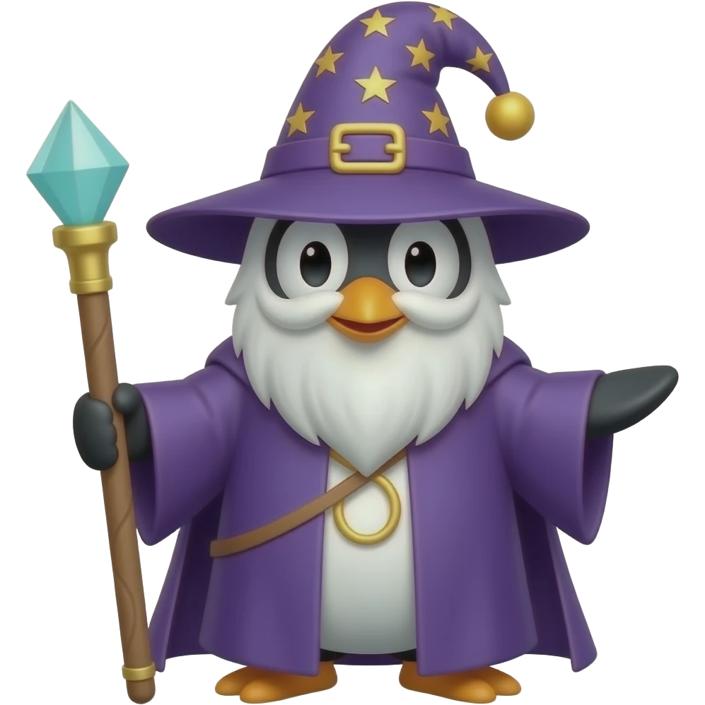Penguin Wizard emoji