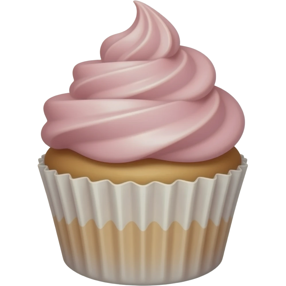 Cupcake with pink icing emoji