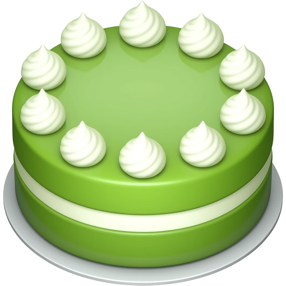 green cake emoji