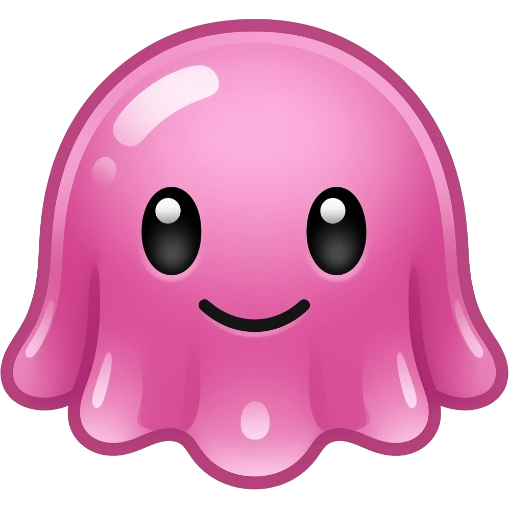 핑크 젤리 캐릭터 픽셀버전 emoji