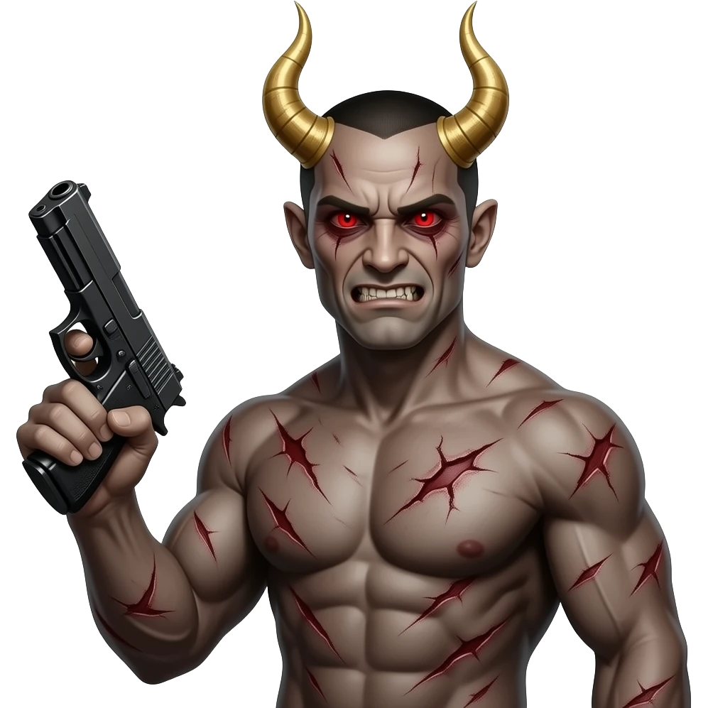 Diablo con glock emoji
