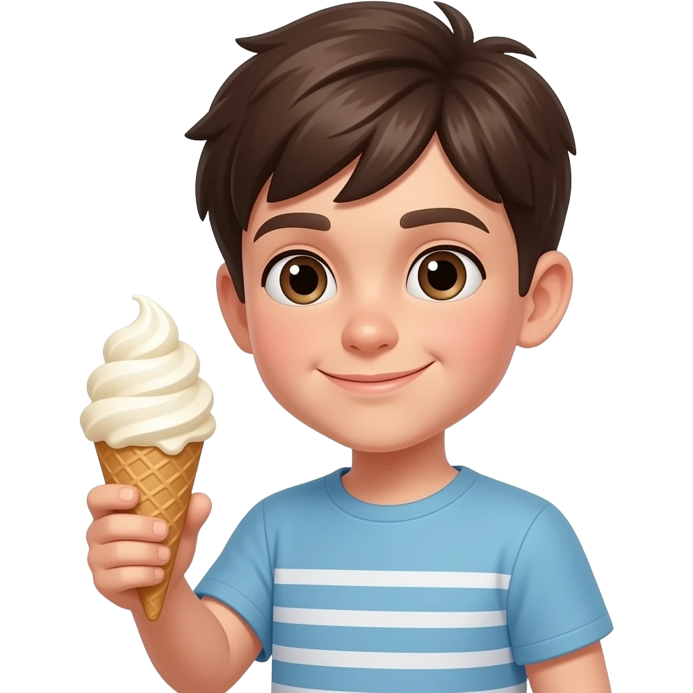 White Boy with icecream emoji