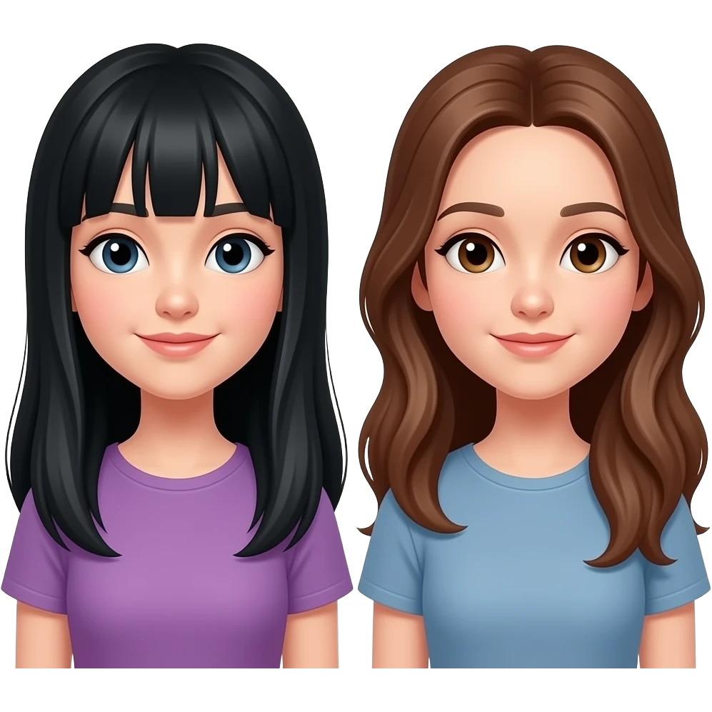 change one of the girl hair to brown emoji