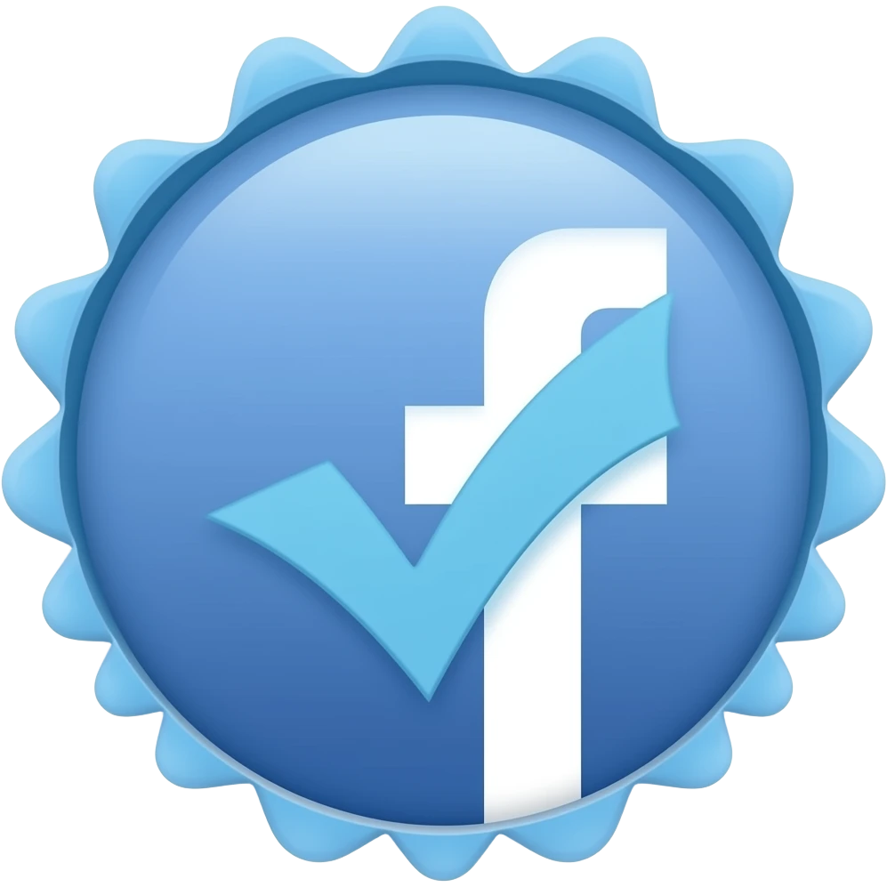 Facebook Blue verified badge emoji