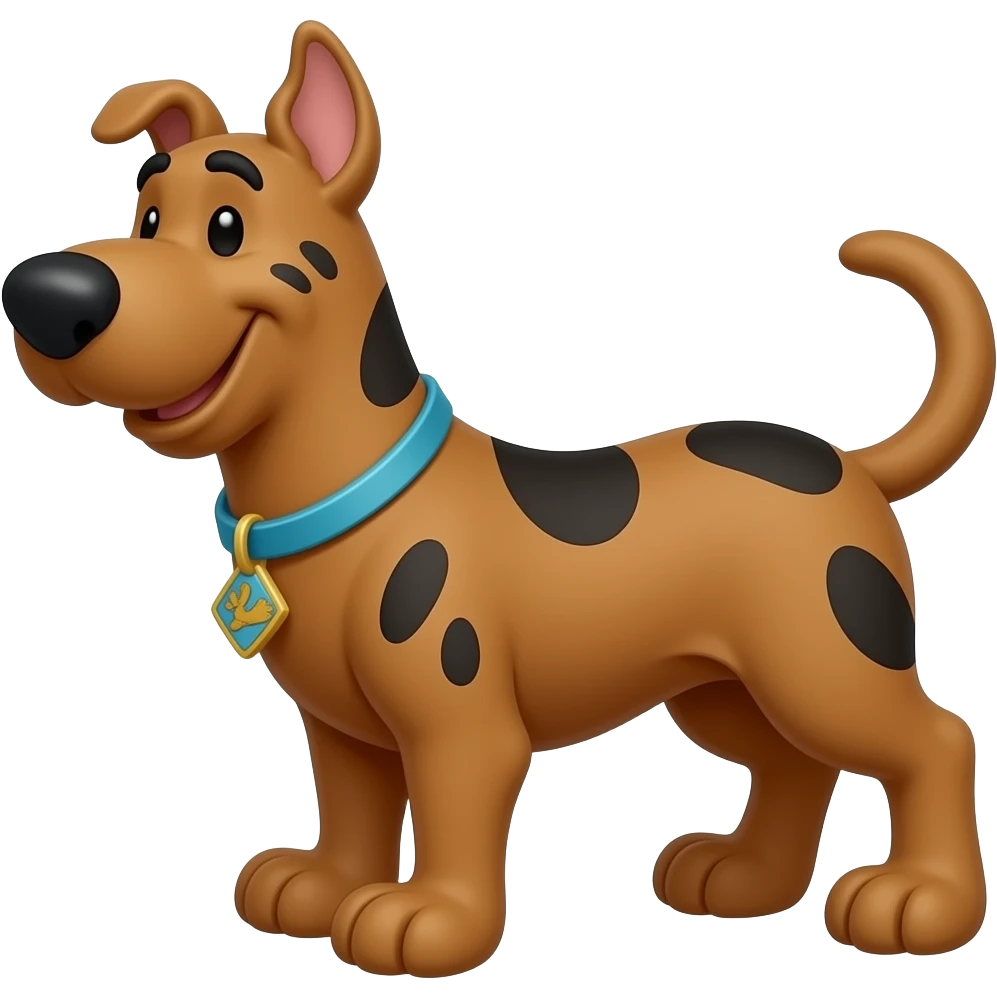 dog like scooby doo, cartoonish emoji