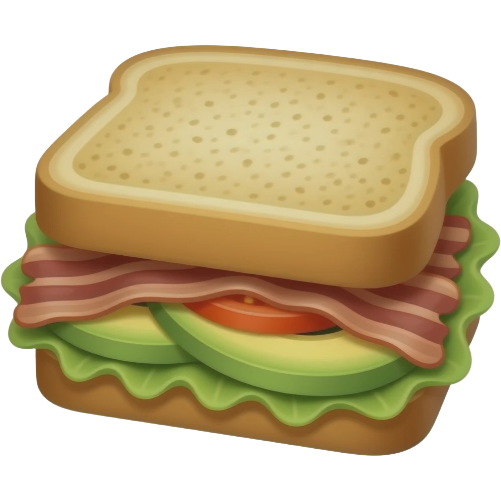 Bacon Lettuce Tomato Avocado Sandwich emoji