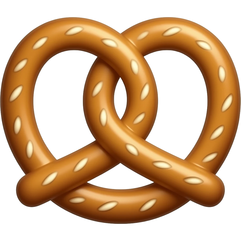 pretzels diplaying in pretzel case emoji