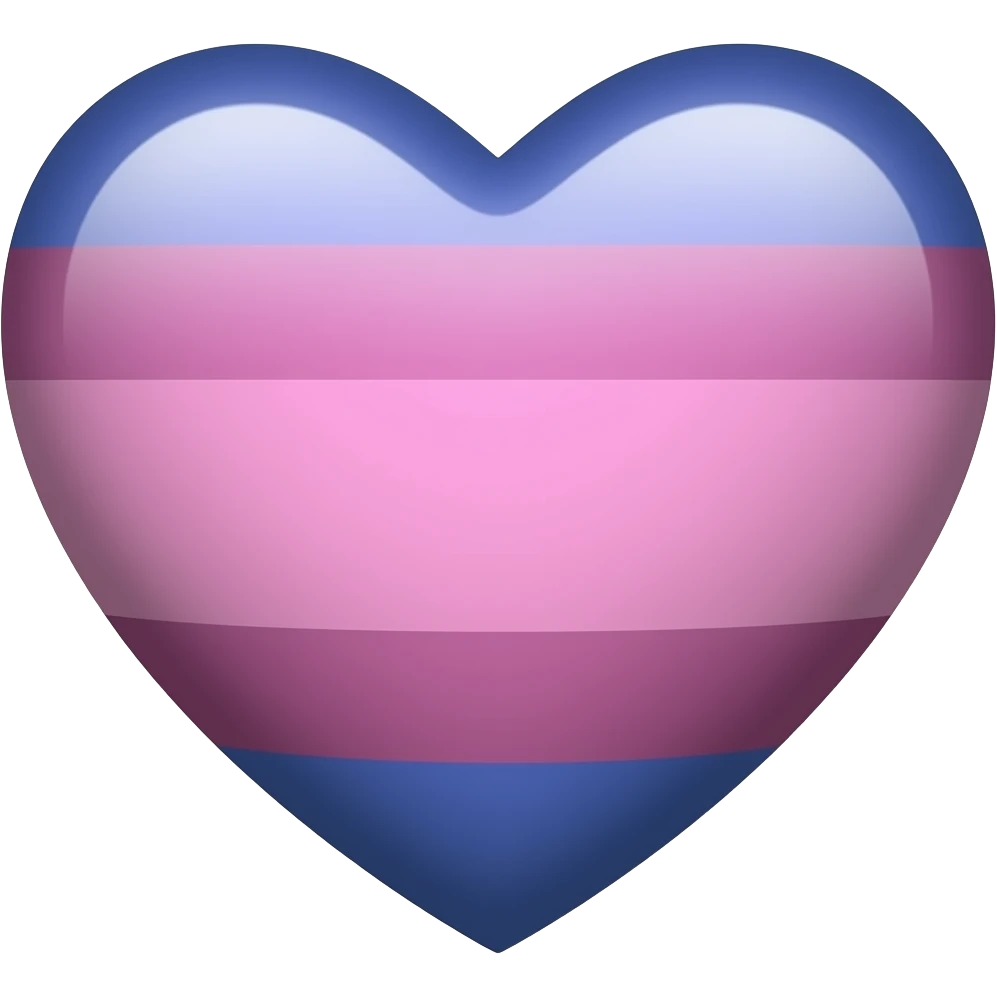 Bisexual flag heart emoji