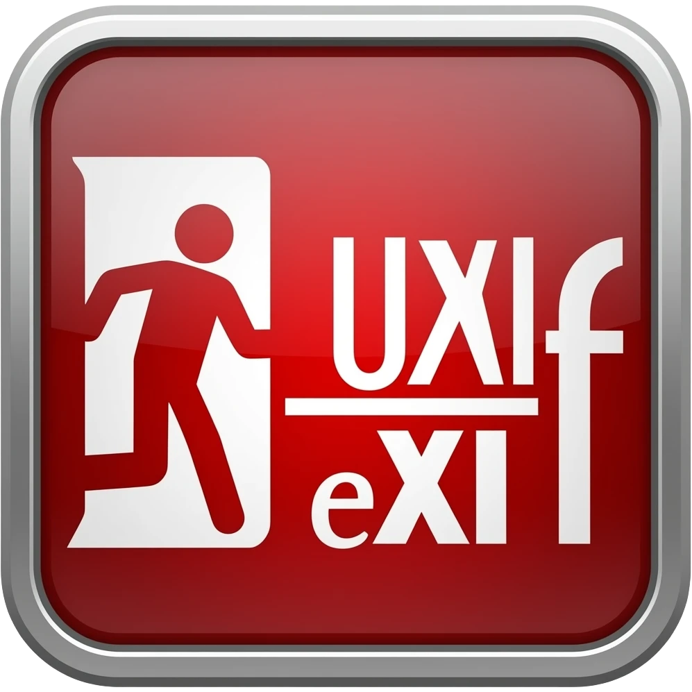 exit red theme emoji