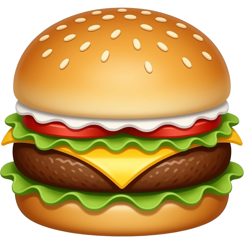 Cotton candy cheeseburger emoji