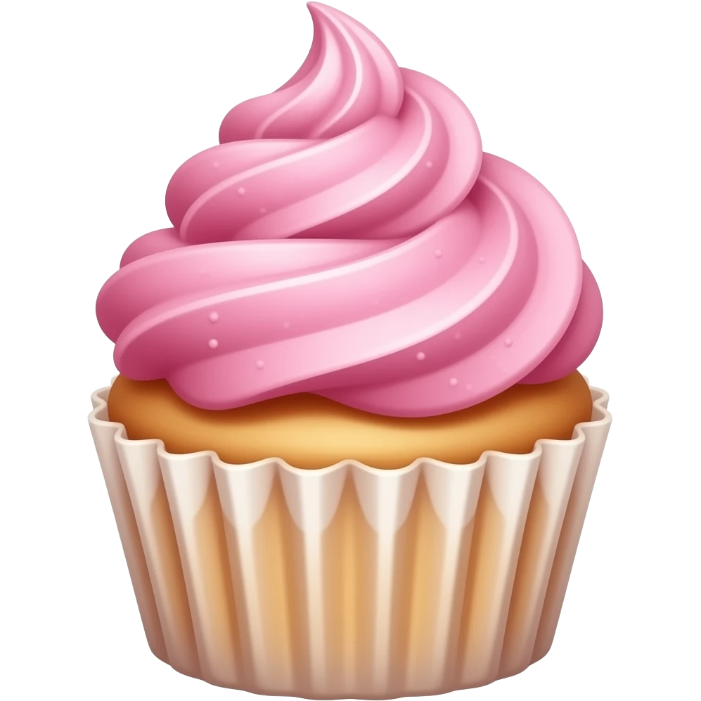 Cupcake with pink icing emoji