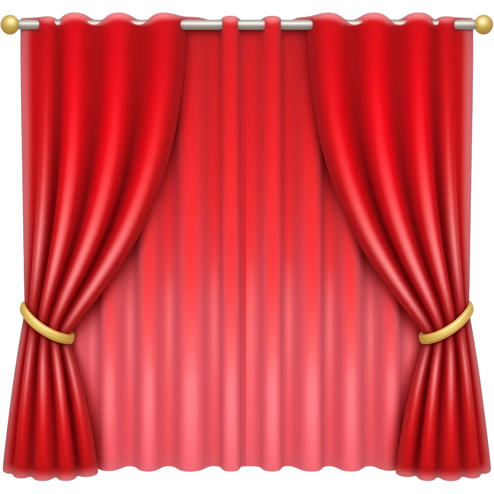curtain red colored (just one sided) emoji