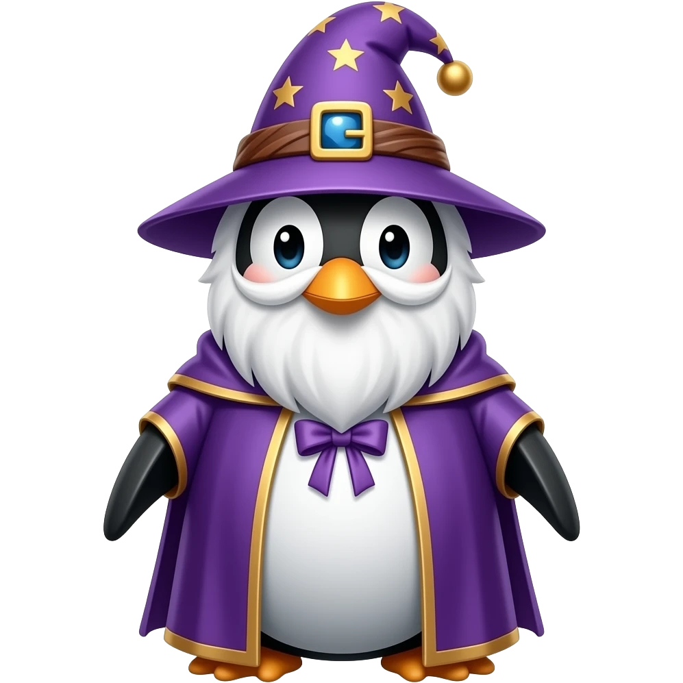 Penguin Wizard emoji