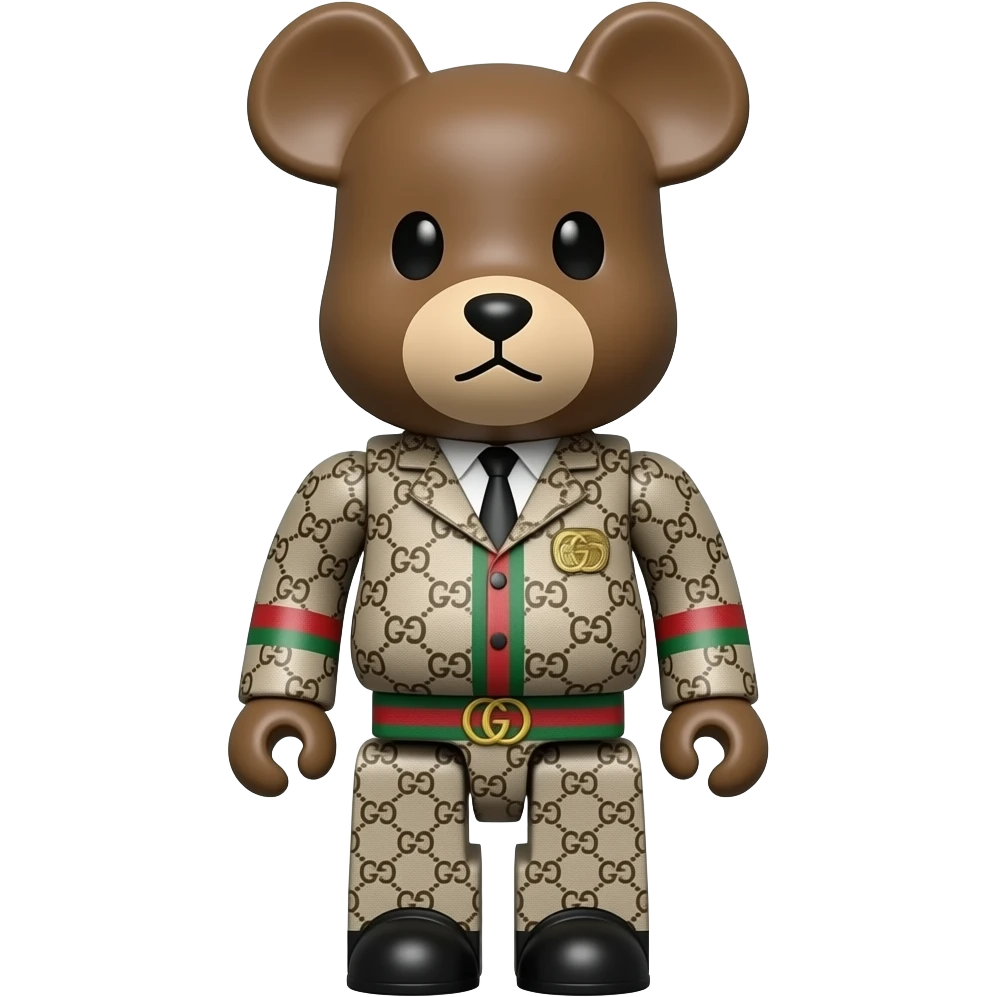 Сделай эмодзи BearBrick в стиле гучи emoji