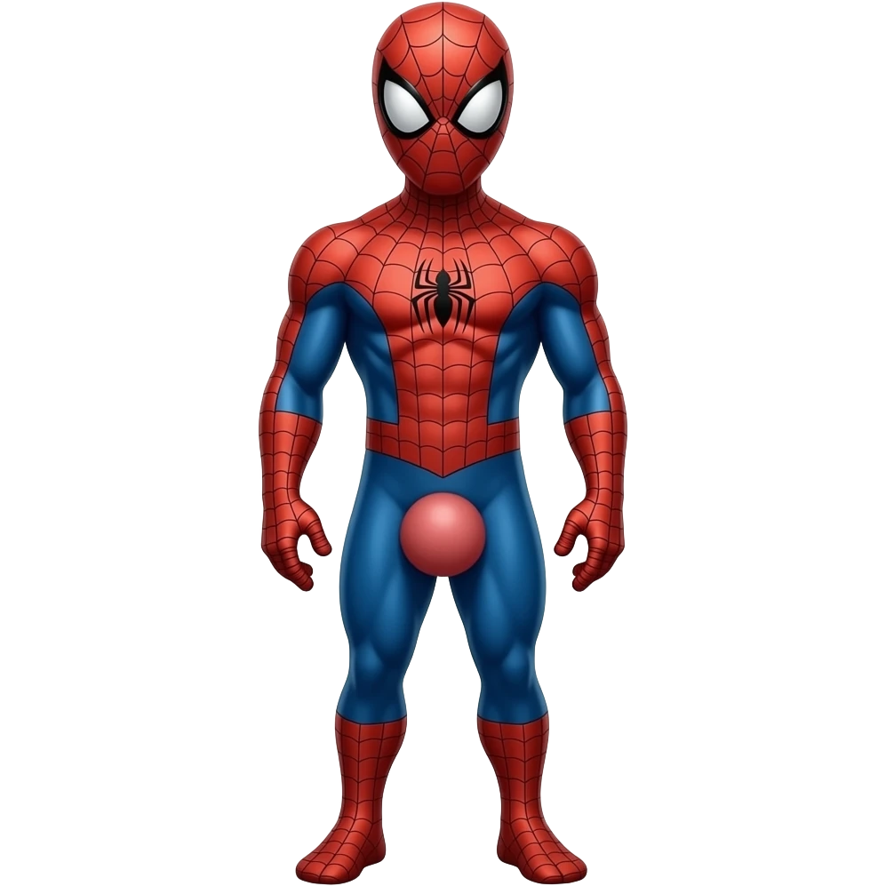 Make spider man with  gyatt full pick with legs make his but big not his stomach I ment his back part make his banana big meaning of banana his  private part emoji